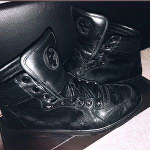 Men’s Black Gucci High- top Sneakers